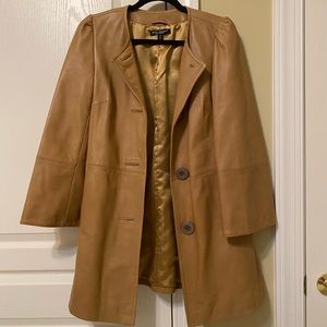 Betsey Johnson Tan leather Trench Coat